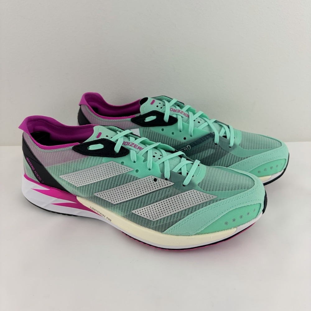 Adidas Adizero Adios 7 Aqua Pink Running Shoes Womens Size 9 Athletic Race